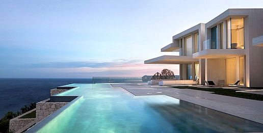 Modern Hillside Sardinera-huis met uitzicht op de Middellandse Zee in Spanje