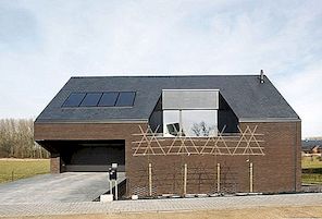 Creatief huis in België, afwisselend open en gesloten ruimtes