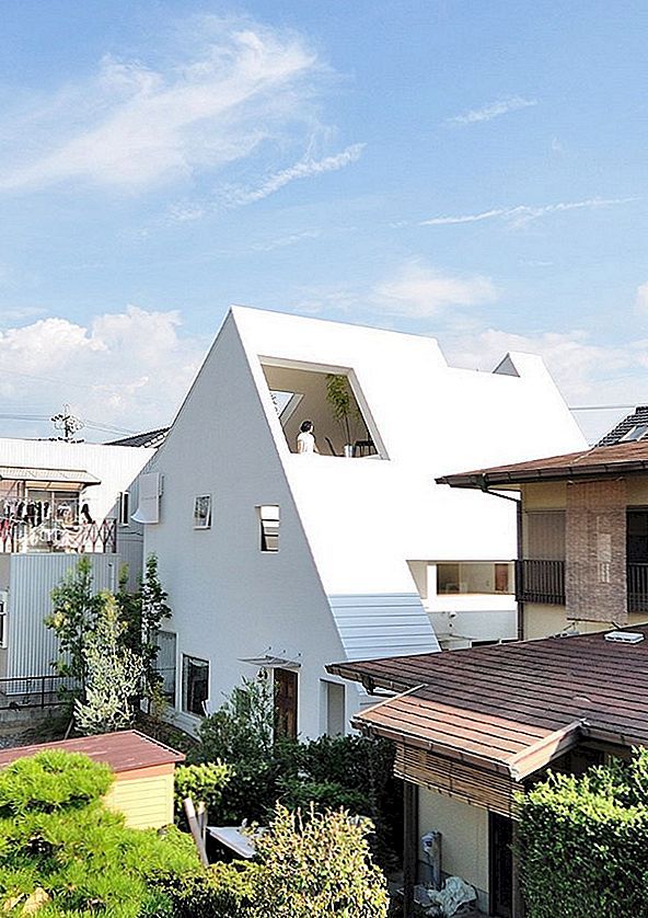 Úžasný domov v Japonsku Zobrazuje přístup čerstvé architektury