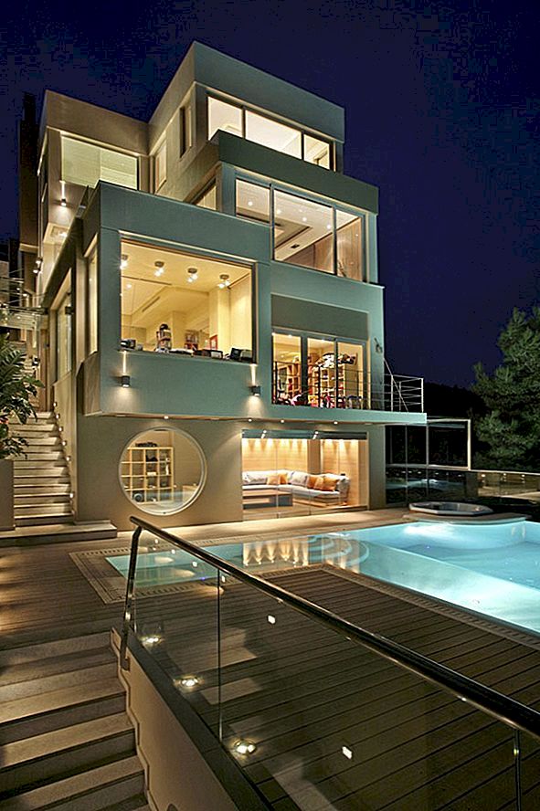 Excentric Podrobnosti Showcased Modern Villa v Athenes