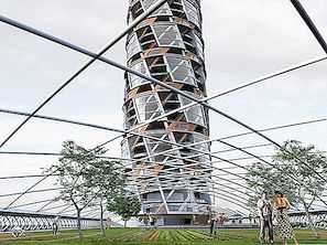 Futuristische woningbouw: V Tower by Meridian 105 Architecture