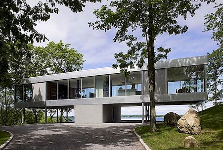 Glasshus med utsikt over Peconic Bay: Clearhouse Av Stuart Parr Design