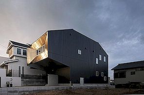 Onregelmatige Black Box-vormige residentie in Tokio: Hansha Reflection House