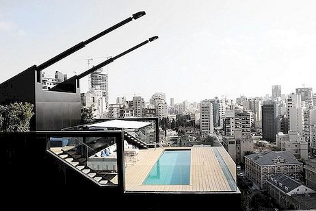 Rezidenční památka v Bejrútu Postaven na vrcholu stávající struktury
