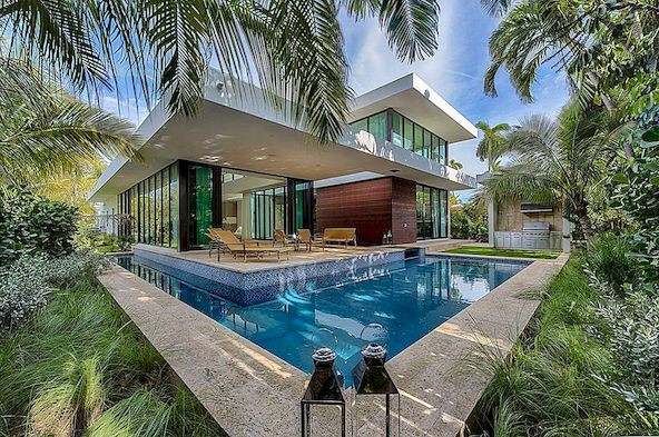 Lavish Oasis på Miami Beach kombinerar minimalism med excentriska detaljer