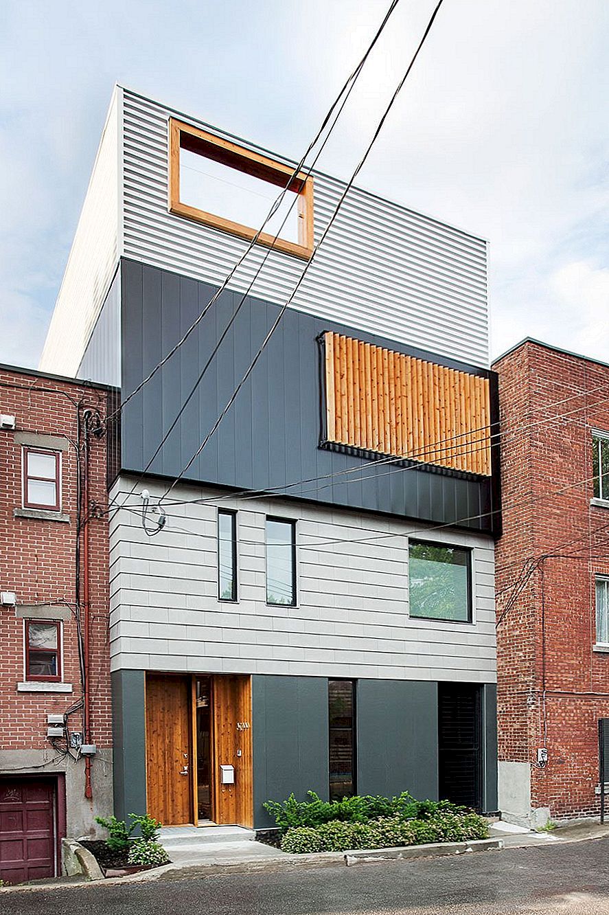 Lag og farger Definere Stacked House i Montreal, Canada