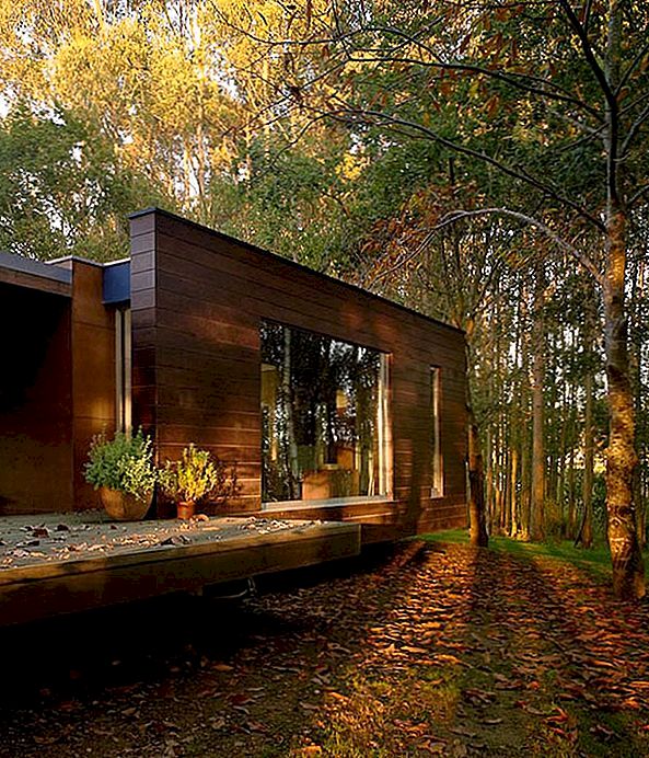 Levitating Moderní dům hluboko v lese