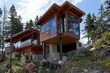 Nhà gỗ Luxury Mountain với tầm nhìn toàn cảnh nổi bật ở Whistler, Canada