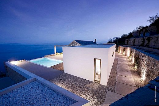 希腊极简主义住宅在无尽的海景：Villa Melana