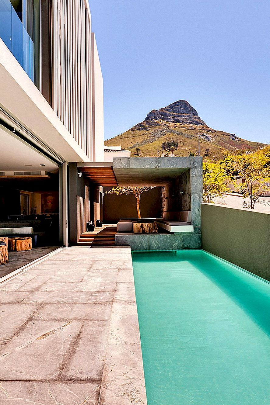 Moderne samenstelling van standaardformulieren: het luxueuze POD Boutique Hotel in Kaapstad