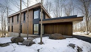 现代山小屋在魁北克，由Blouin Tardif建筑学