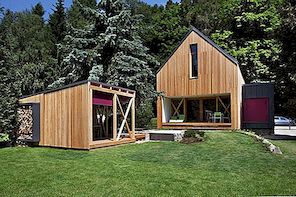 Moderní dřevěný dům, pohodlná cesta k útěku