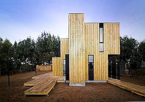 Modulair huis in Chili gemaakt van geïsoleerde panelen