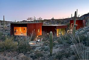 Genesteld tussen cactussen: The Desert Nomad House, Arizona