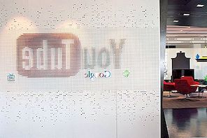 Naujas "Google" / "You Tube" biuras "Beverly Hills", kuriame gausu spalvos