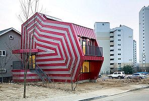 Vreemd gevormde gezinswoning in Zuid-Korea: Lollipop House
