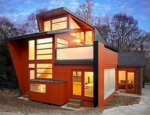Orange Facade Lavorgna Residence in Atlanta