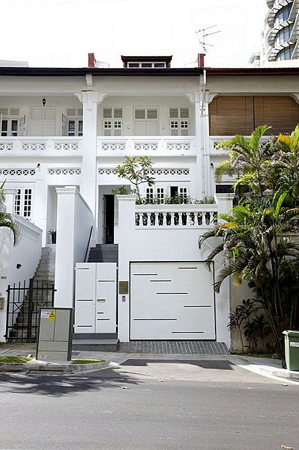 Gerenoveerde woning in Singapore met een koivijver binnenin