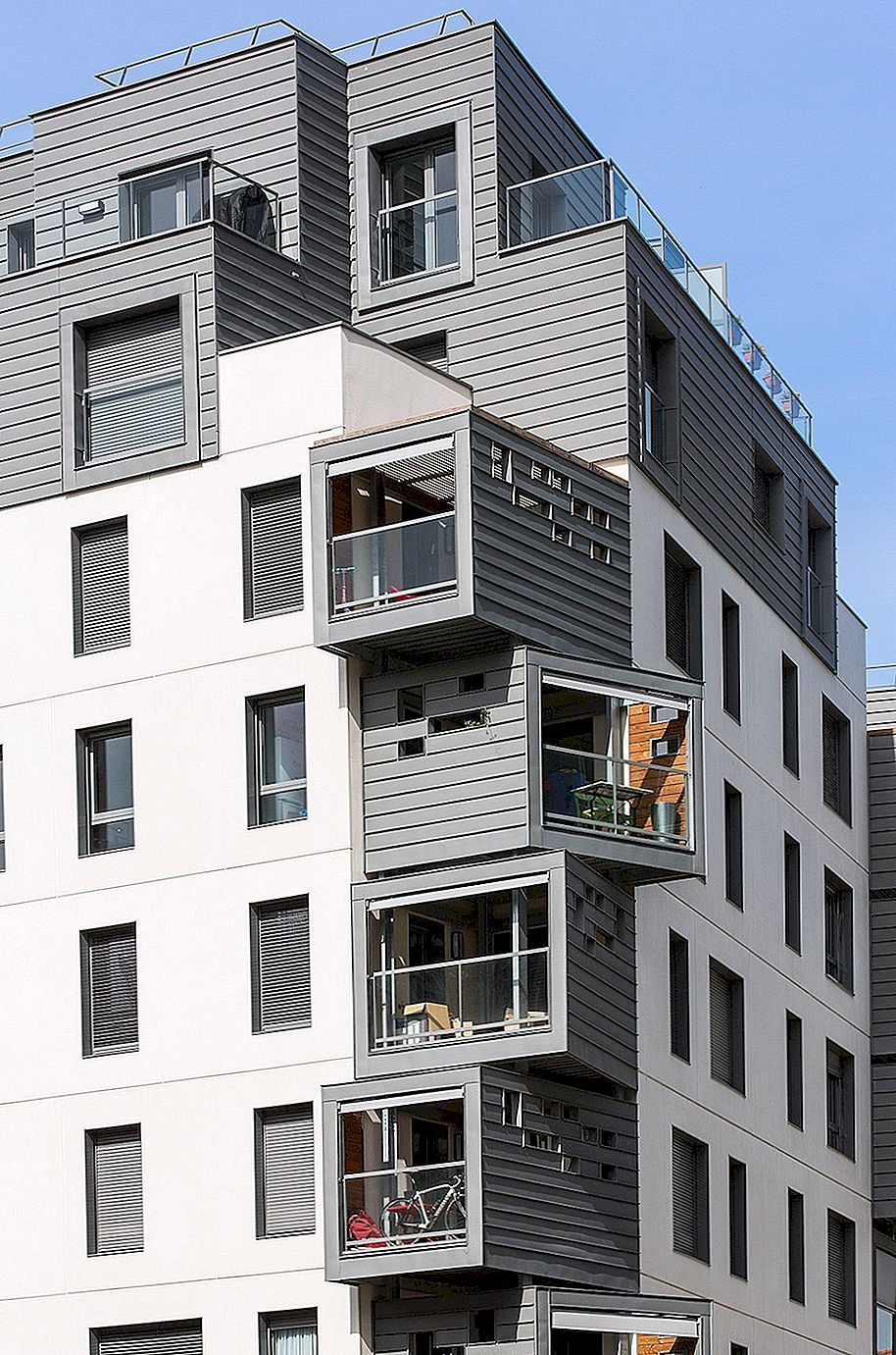 Residential Project in Parijs Introductie van Distinctive Zinc "Boxes" als Living Spaces
