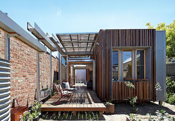Vysouvatelný střešní dům kineticky přizpůsobený klimatu Melbourne