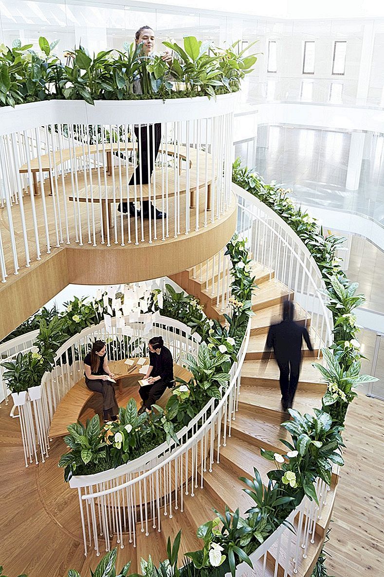 Sochařské schodiště jako centrum pro londýnskou budovu Ampersand