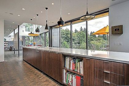 Enkel geometri skinner i moderne Seattle Home