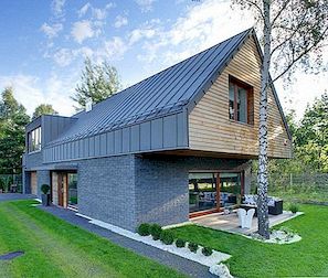 Paprastas namas su gražiais Rustic Elements Lenkijoje
