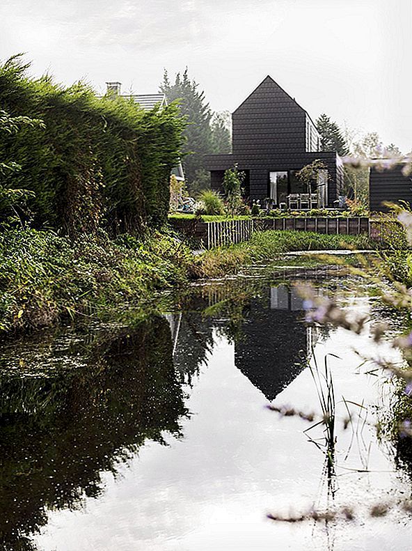 Enfamiljshus i Nederländerna Alla klädda i keramiska plattor