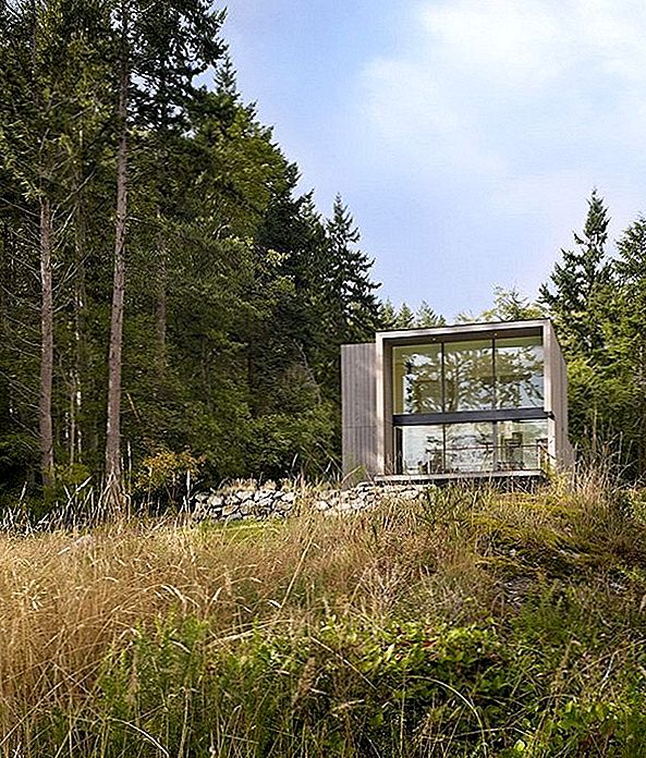 Små & mesmeriserande hyttformad hem av Heliotrope Architects