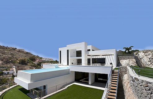 舒缓的住宅项目俯瞰地中海