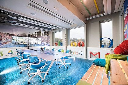 SPA主题为布达佩斯充满活力的Google办公室提供灵感