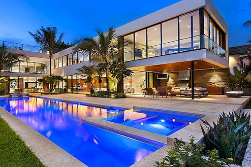 Verrassende ontwerpdetails in Luxury Miami Beach Home