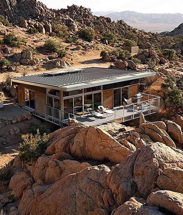 Duurzame geprefabriceerde woning in Mojave Desert, Californië: Bluesky Home
