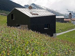 De Lumbrein-woonplaats in Graubunden, Zwitserland