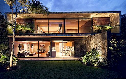 Binnenplaats met twee niveaus en Garden Dream Home in Mexico-Stad