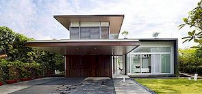 U-tvarovaný moderní rodinný dům v Singapuru: Sunset Residence