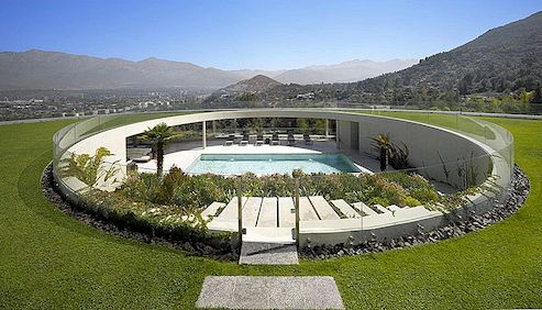 Ongebruikelijke Family Residence Design met uitzicht op de enorme Andes in Chili