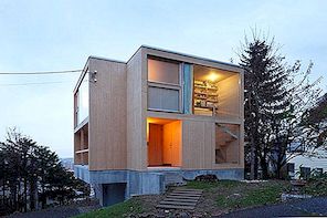 Trä och betong Hillside Maruyama House i Japan