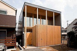 Houten residentiële structuur in Japan met interessante details