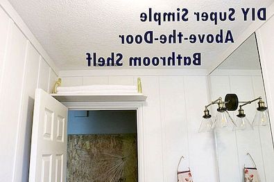 DIY preprosta nad-na-vrata kopalnica Shelf