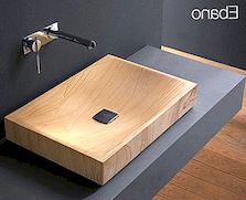 Ebano möbler badrum med trä effekt