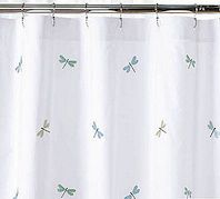 Vyšívaná záclonová sprchová záclona