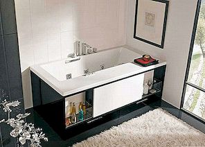 Móveis inovadores de casa de banho: banheira com gavetas