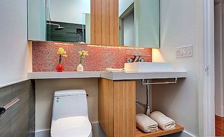 Över toaletten Förvaring och designalternativ för små badrum