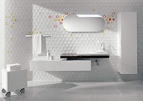 为迷人的浴室设置自己的立方体和圆点图案