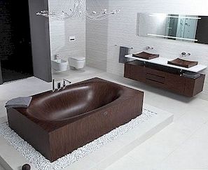 Stijlvolle en veelzijdige houten badkuip van Alegna