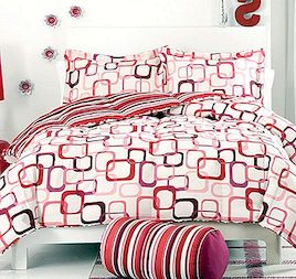 Geometriska former på sängkläder