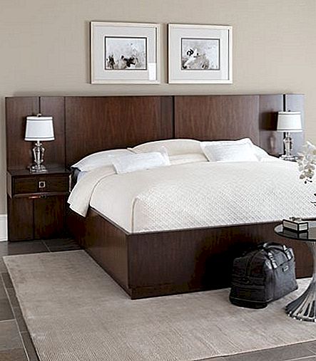 Den eleganta Ventura plattformen säng och brygga nattduksbordet