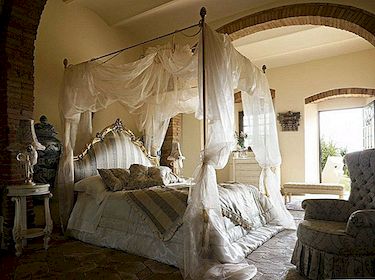 40 stulbinančių miegamojo baldų dekoratyvinių baldakimų lovos
