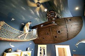 Jedinečný design ložnice Steve Kuhl, který obsahuje pirátskou loď